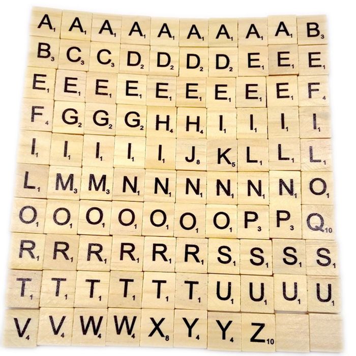 Lot de 100 lettres en bois copeaux de bois alphabet chiffres mots anglais jouets loisirs créatifs jeu éducatif pour bébés et