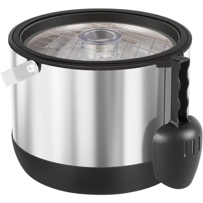 Tapvai Seau à Glaçons 4L Acier Inoxydable Isolé - Avec Couvercle, Pince Et Passoire - Parfait Pour Cocktails Et Fêtes