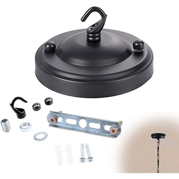 Cache Fil pour Lustre Rosace Plafond Rosace Lampe Plafond Avec Accessoire 1 Trou de Câblage Auvent de Plafond