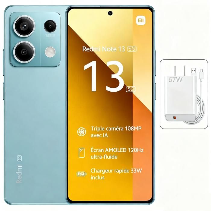 Xiaomi Redmi Note 13 5G+kit de recharge