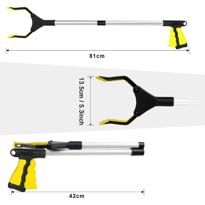 Awsuc Pince de préhension pour Seniors avec Corne Chaussure, Outils de Ramassage Pointe Awsuc Pince de préhension pour Seniors avec Corne Chaussure, Outils de Ramassage Pointe