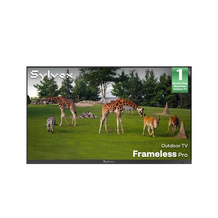 Télévision extérieure SYLVOX Frameless Pro 55 (140 cm) 2000 nits 4K UHD IP56 étanche