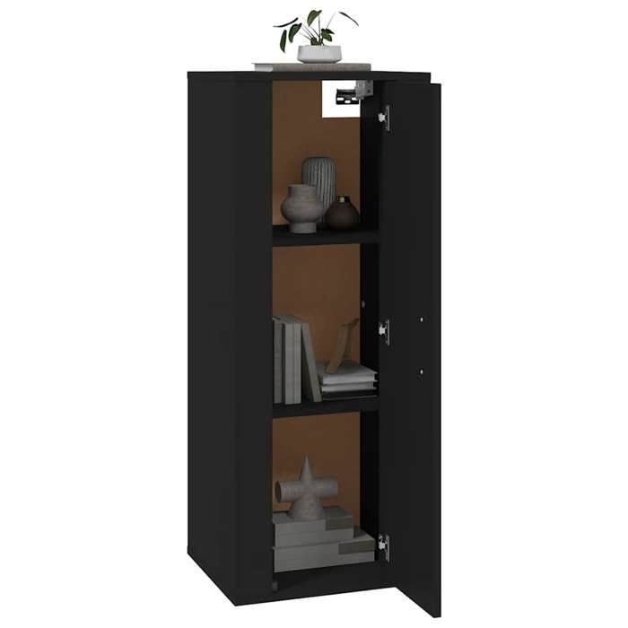 CHIC Meuble TV mural - ZENCORE - Cabinet TV - Noir 40x345x100cm 6152