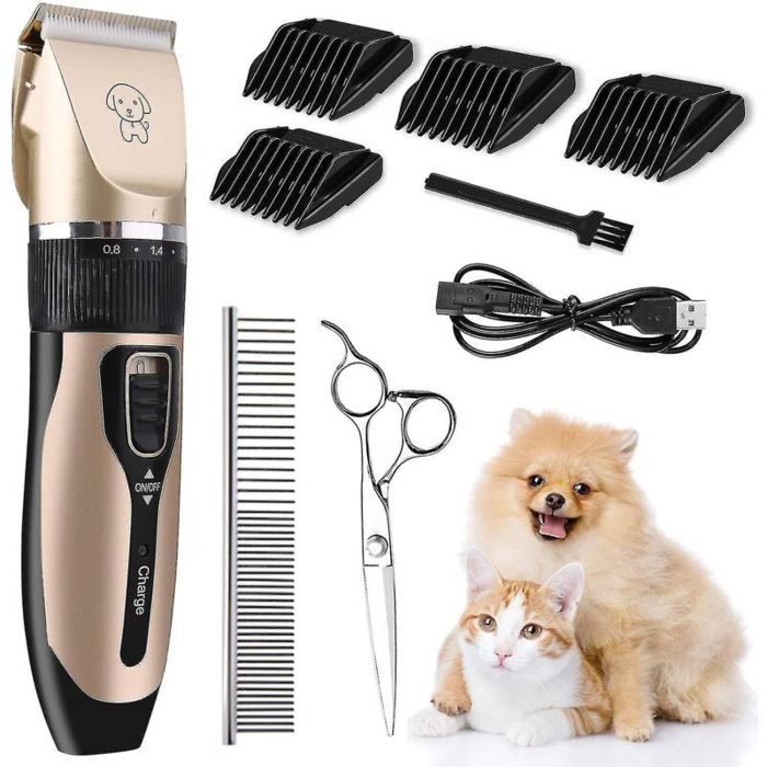 Tondeuse silencieuse à poils longs et épais pour chien tondeuse à cheveux pour animaux de compagnie sans fil rechargeable
