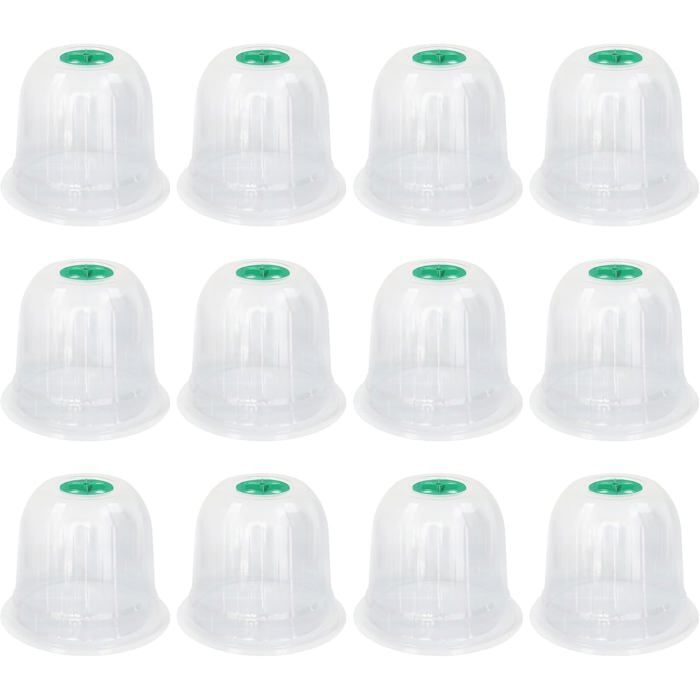 12 Cloche de potager PVC transparent Évent réglable Cloche à