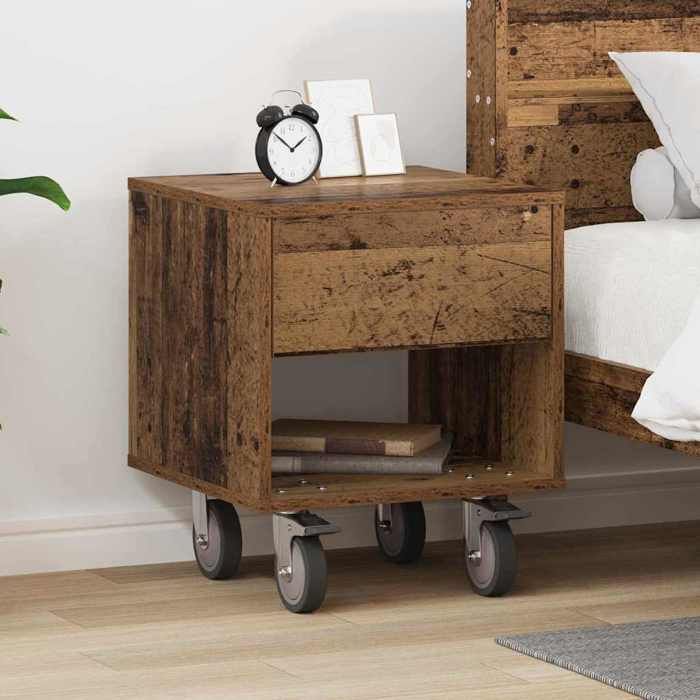 Maison Exclusive - Table de chevet Bois ancien 40 5 x 40 x 48 cm Bois dingénierie
