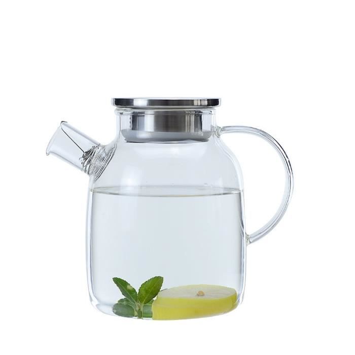 Théière En Acier Inoxydable - Bec Court Anti-Fuites - 850 Ml (32 Oz) - Pour Café, Thé, Eau Chaude - 1