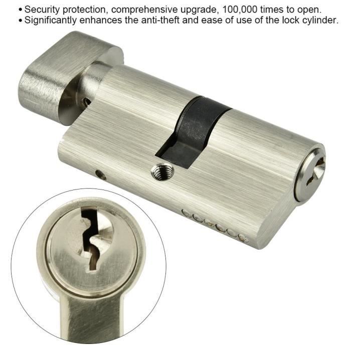 Taidda de Fin d'année Serrure de Porte Anti-vol de sécurité de Cylindre Serrure de Porte de Chambre à Coucher Anti-vol Simple de sécurité d'acier Inoxydable avec des clés 1# 