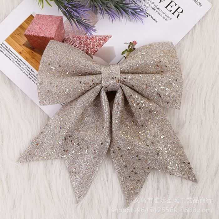 25 Nœuds Décoratifs Satin Doré Brillant Pour Noël - 9x10 Cm - Pour Sapin, Cadeaux, Guirlande, Mariage