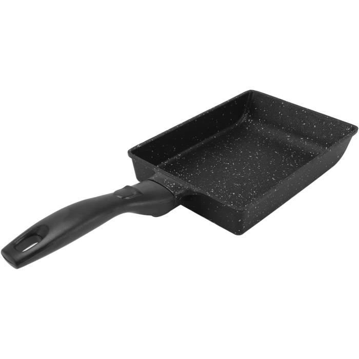 RANXINGST Poêle à Crêpes 25 Cm Avec Poignée Amovible – Revêtement Pierre Antiadhésif – Compatible Induction – Blanche
