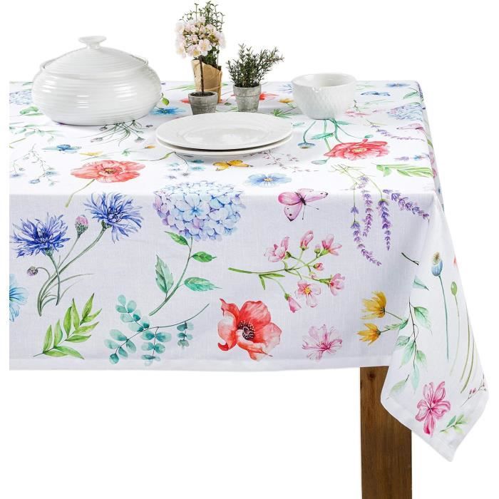 Chemin De Table Décoratif Maison D'Hermione - 100% Coton - 50x150 Cm - Lavable - Motif Récolte/Noël
