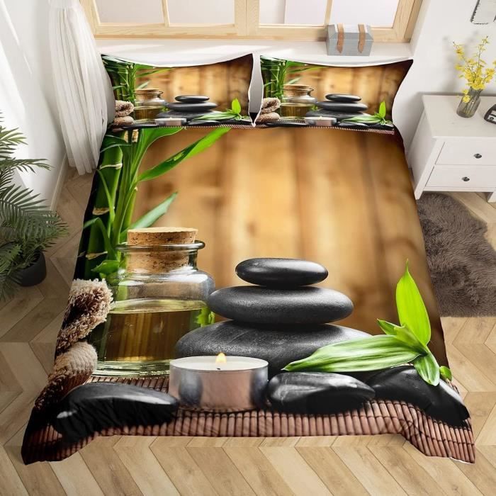 Zen Housse De Couette Zen Stones Ensembles De Housse De Couette Bambou
