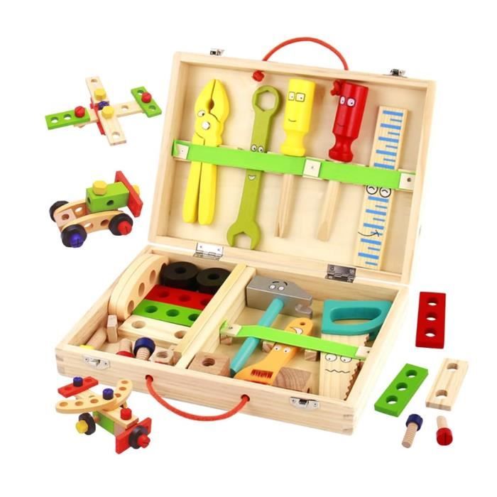 Maycoly Jouet En Bois Outil Pour Enfant, DIY 28 Pièces Jeux En Bois Jouets De Construction Montessori Jeux Educatifs Caiss Amz B0 Maycoly Jouet En Bois Outil Pour Enfant, DIY 28 Pièces Jeux En Bois Jouets De Construction Montessori Jeux Educatifs Caiss Amz B0