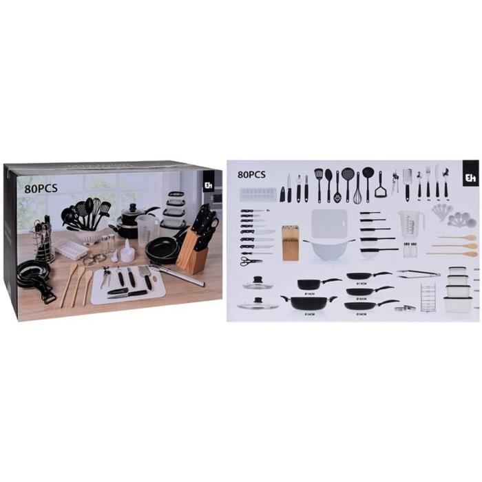 Set De Cuisine 80 Pieces Kit De Demarrage Complet Pour La Cuisine