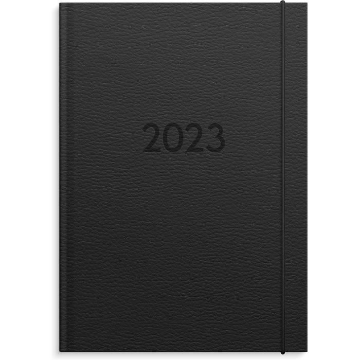 Burde Agenda 2023 Ariane Noir, 2022-12-12 á 2024-01-07, 21x15 A5 Format, En français