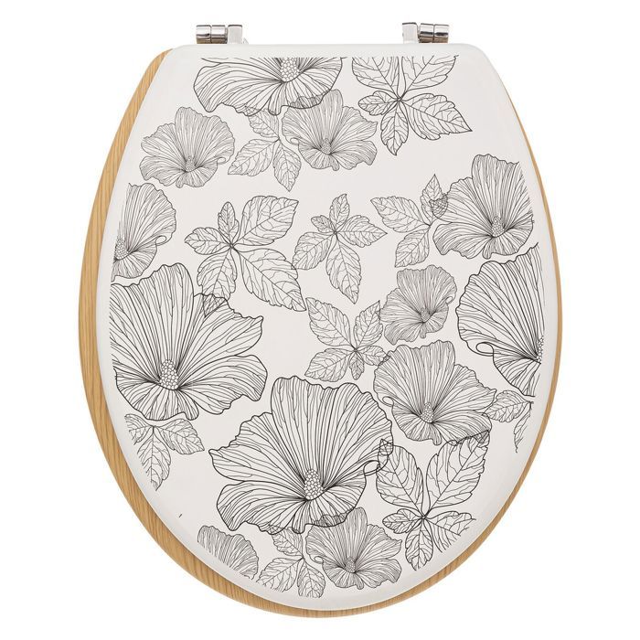 Five Simply Smart Abattant WC BlackFlora en bois et Zinc Cdiscount Bricolage