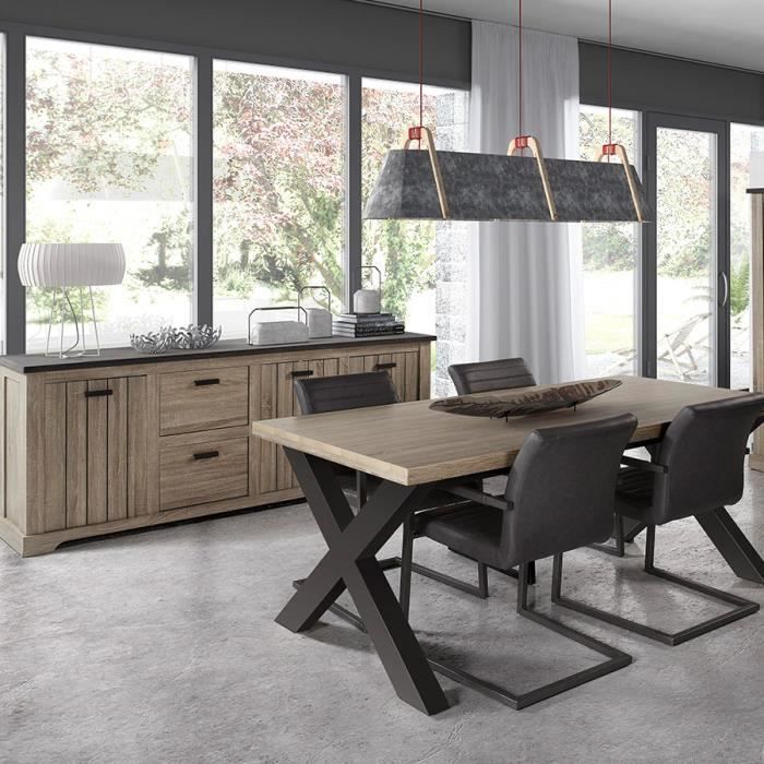 Salle A Manger Contemporaine Couleur Bois Et Anthracite Lewis