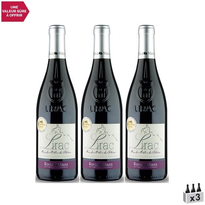 Lirac Rouge 2020 Lot de 3x75cl Rocca Maura Les Vignerons de
