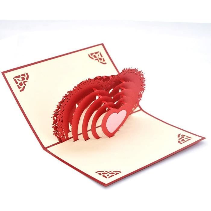 Carte De Vœux Pop-up 3D Avec Bouquet De Lys Roses Pour La