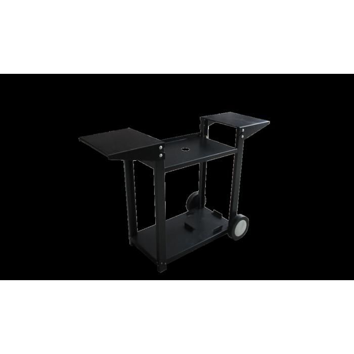 Chariot Inox Pour Plancha 2/3 Feux - Avec Tablettes Rabattables Et 4 Roues, Pratique Et Mobile