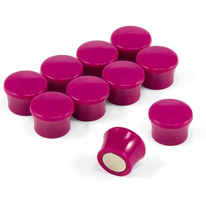 Pack De 10 Aimants Blancs Puissants - Néodyme, 17.5 Mm - Pour Tableau Blanc, Frigo, Classeurs