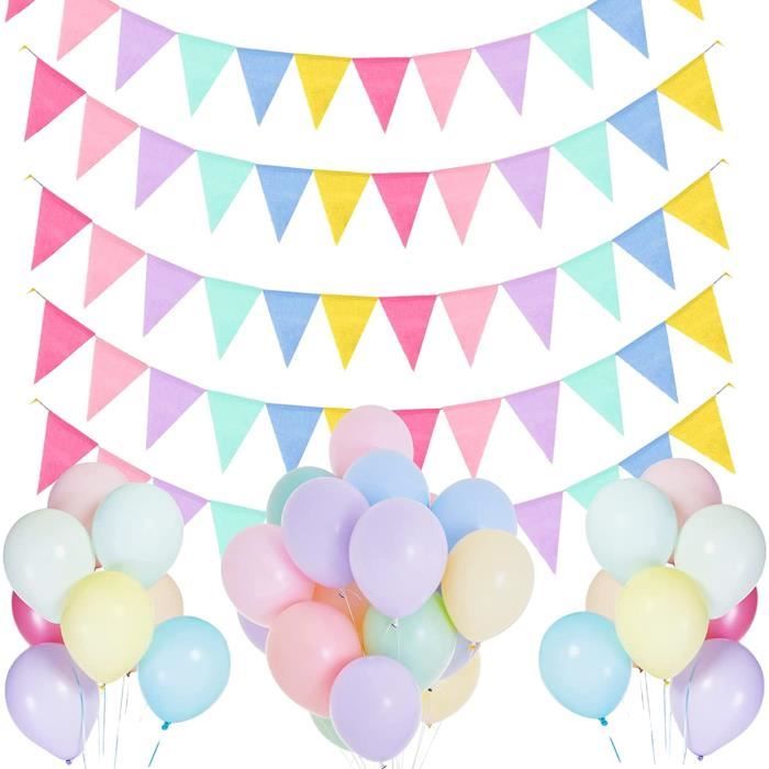 5 Guirlandes De Fanions Multicolores – 60 Drapeaux, 4,5 M, Lavables, Résistantes – Pour Fêtes Et Jardin !