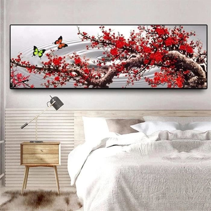 Kit Peinture Diamant 5D « Fleurs Rouges » - 30x40 Cm - Diamants Ronds - Toile HD - Complet Avec Outils - DIY Décoration Murale