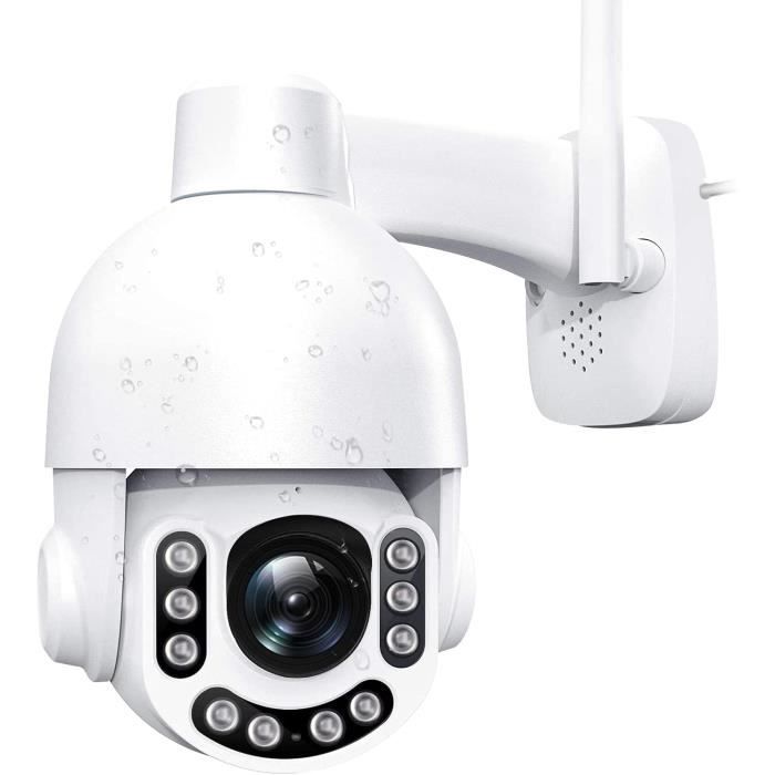 GNCC 3MP Caméra de Surveillance WiFi Exterieur 360°PTZ,Caméra IP