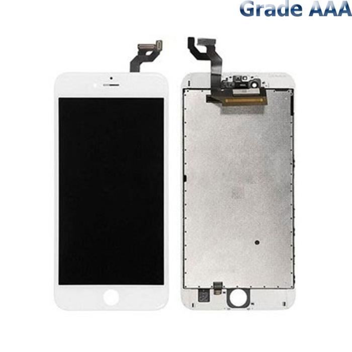 Ecran Iphone 6s Plus Blanc Lcd Vitre Tactile Sur Chassis Grade