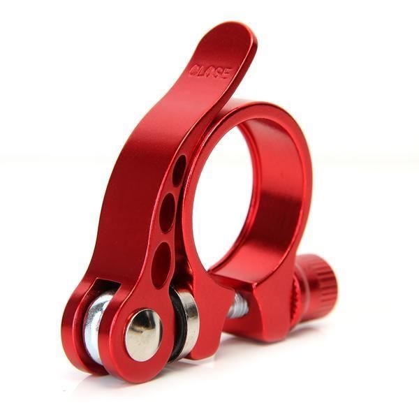 Bicycle Saddle Clamps Aluminium Quick Release Seatpost Clamp MTB,Collier De Selle De Vélo En Aluminium Rapide, Compatible VTT Et Route, Tailles 28.6/31.8/34.9 Mm, Disponible En Noir, Bleu, Or, Rouge