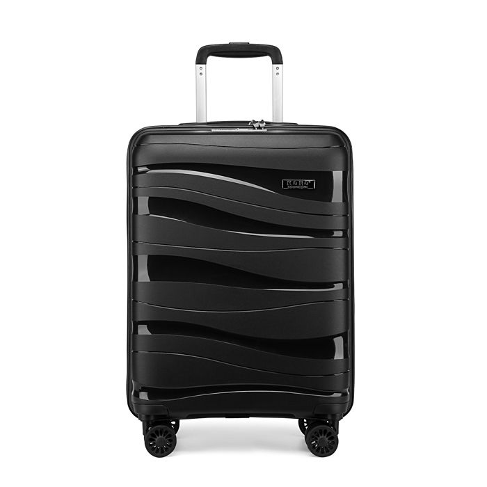 Kono Valise Rigide et Solide de Qualité Supérieure 65cm Valise de Transport Rigide en Polypropylène Légere à 4 Roulettes 70L Noir