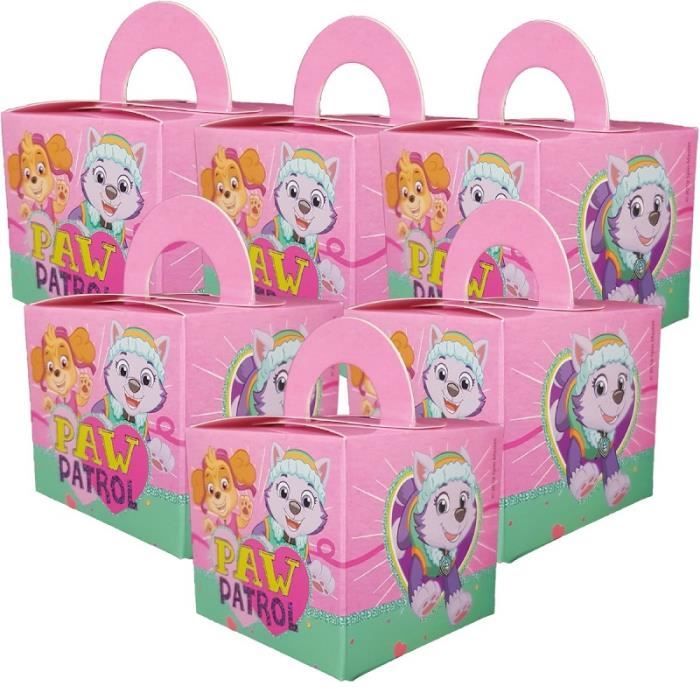 Set De 8 Boite Cadeau Disney Pat Patrouille Rose Fille Emballage