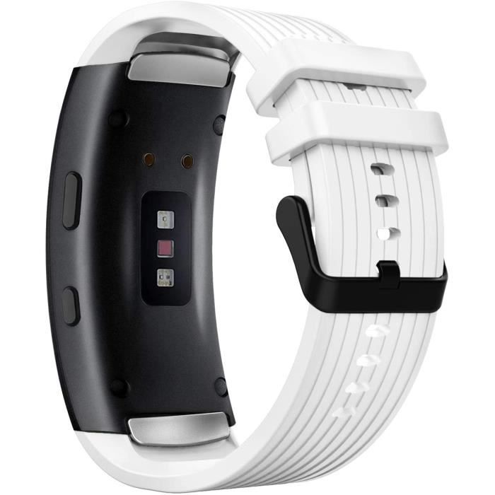 Bracelet de Remplacement Compatible avec Samsung Gear Fit 2 Pro SM R365 Gear Fit 2 SM R360 Bande de Montre Intelligente en Si 370 White Achat vente bracelet de montre Cdiscount
