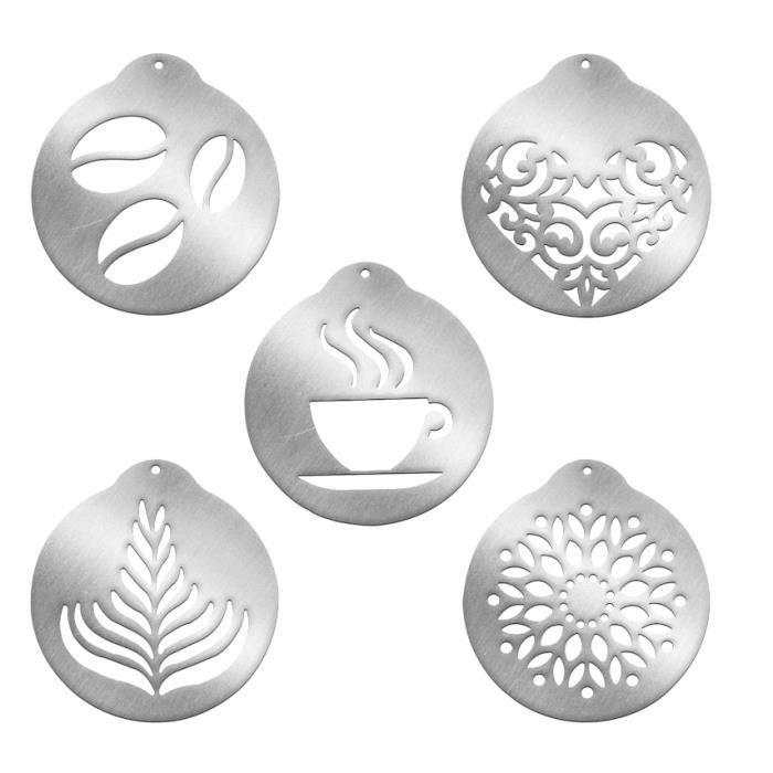 Pochoirs à Café, Modèle de Pochoir à Café 16PCS pour Café pour Gâteau Pochoirs à Café, Modèle de Pochoir à Café 16PCS pour Café pour Gâteau