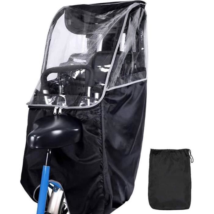 Housse de protection vélo coupe-vent pour siege enfant arriére