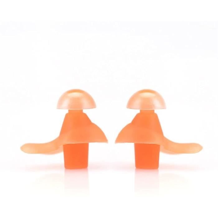 Lot De 5 Paires De Bouchons D'oreille Piscine – Silicone, Réutilisables, étanches, 40dB, Multicolores, Avec Boîte