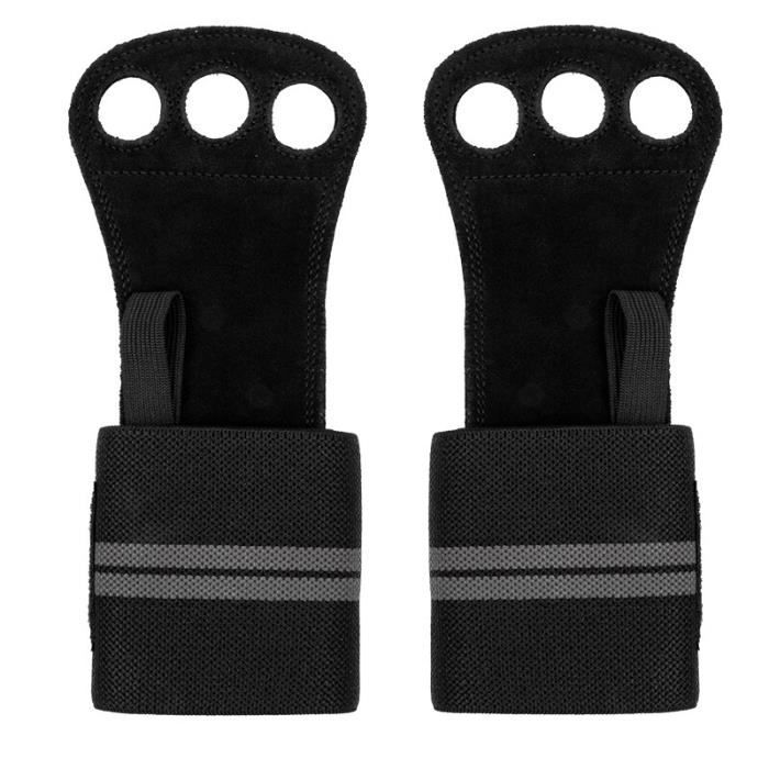 Gants De Fitness En Cuir Pour Tractions - Protection Paume Antidérapante | Accessoire Musculation Haltérophilie