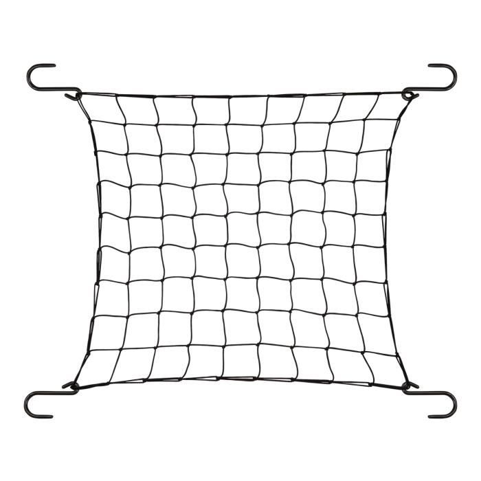 Filet De Culture SCROG 120x120 Cm - Élastique, Noir, Avec 4 Crochets Et 100 Attaches - Pour Plantes, Légumes, Fleurs - 7