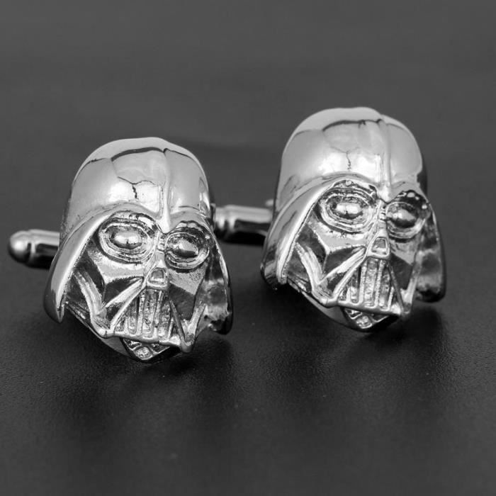 Beaux Bijoux Boutons De Manchette Stormtroopers Noir & Blanc – Star Wars Accessoire Fantaisie Homme Coffret Cadeau