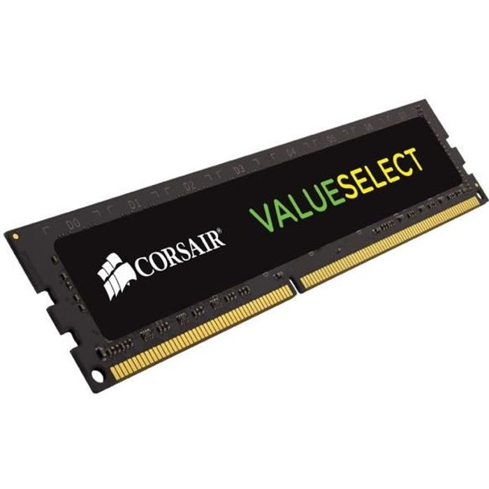  Memoire PC CORSAIR Mémoire PC DDR4 - Value Select 8 Go (1 x 8 Go) - 2133 MHz - CAS 15 (CMV8GX4M1A2133C15) pas cher
