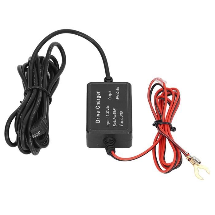 Kit De Câblage Caméra Embarquée Zhiroad CD311 - Câble Chargeur Voiture 12V-24V Vers 5V Avec Protection Basse Tension