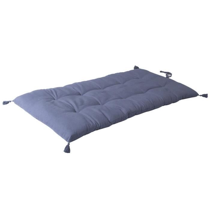 futon - enjoy home - lola - 1 personne - gris foncé - 60 cm x 120 cm - uni - meuble de chambre - relaxation