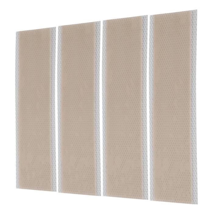 Lot De 4 Feuilles Caoutchouc Tennis De Table – Rechange Raquette, Éponge Dure 2,2 Mm, Rouge/Noir