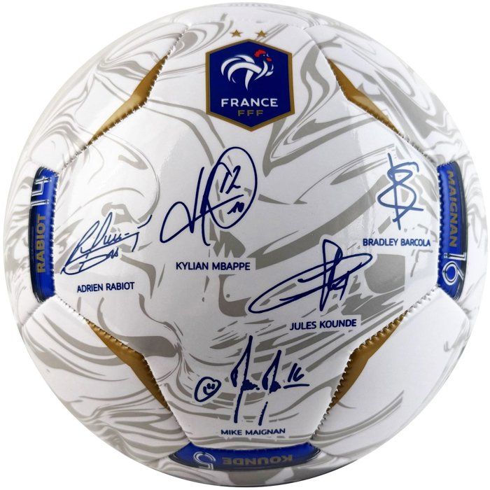 Ballon De Football FFF T5 – Jersey Taille 5 (68-71 Cm) Avec écusson 2 étoiles, Dès 5 Ans