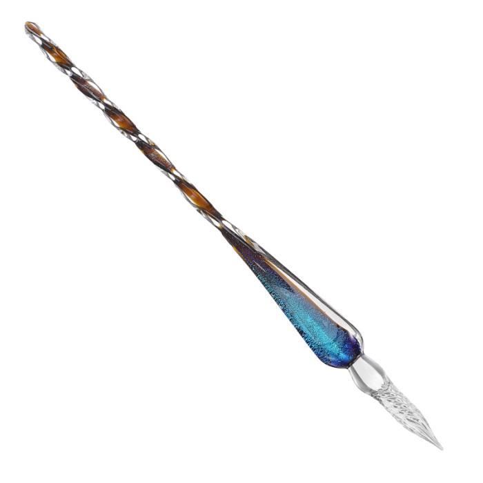 Stylo Plume Verre Dip Aokuy - Stylo Calligraphie Et Signature, Cadeau Élégant