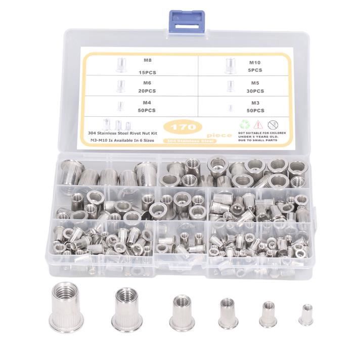 Vis à Tête Fraisée Cruciforme En Acier Inox 304 Avec écrou Et Rondelle - Lot Neuf - Origine Chine