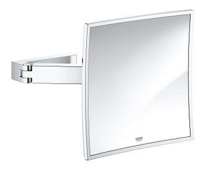 Miroir Cosmétique Axentia Argenté 21x22x9 Cm - Miroir De Table Rectangulaire Avec Pied