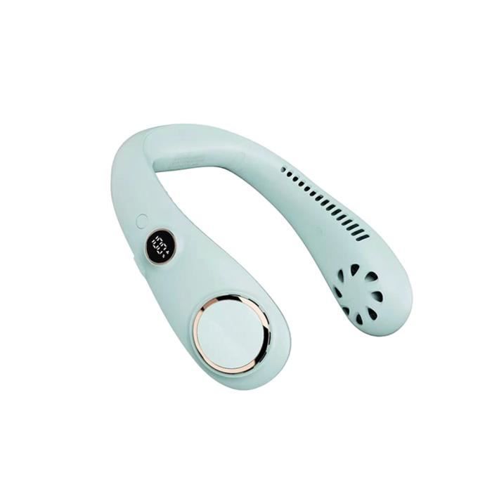 Ventilateur suspendu portatif rechargeable sans lame pour le cou Vent réglable à 3 vitesses Sortie de vent à 360 ° Écran daff-M - Kkmoon
