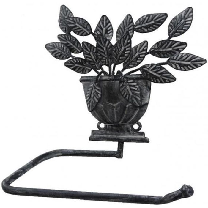 Distributeur De Papier Toilette Mural En Fer - Style Antique, 18cm, Couleur Brun