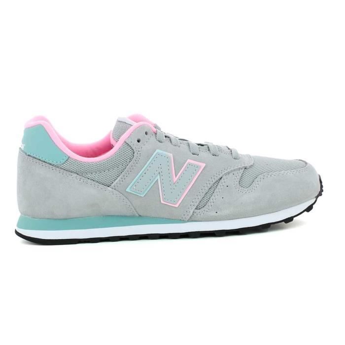 Basket basse new balance wl373 nubuck mesh gris rose 547881 50 12 lacets Gris  Gris - Cdiscount Chaussures